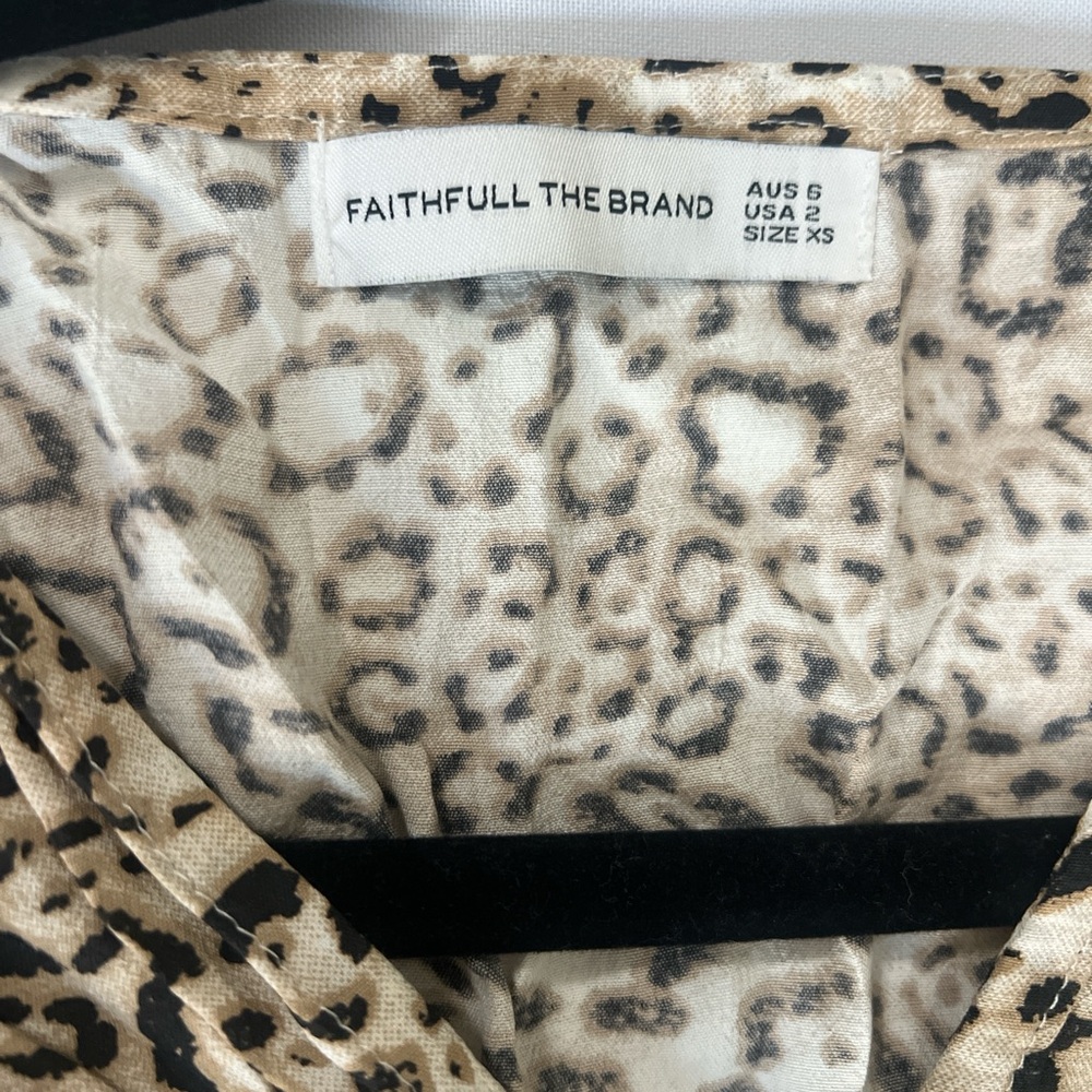 Leopard Print Dress with Ruffle Hem - Picture 2 of 8